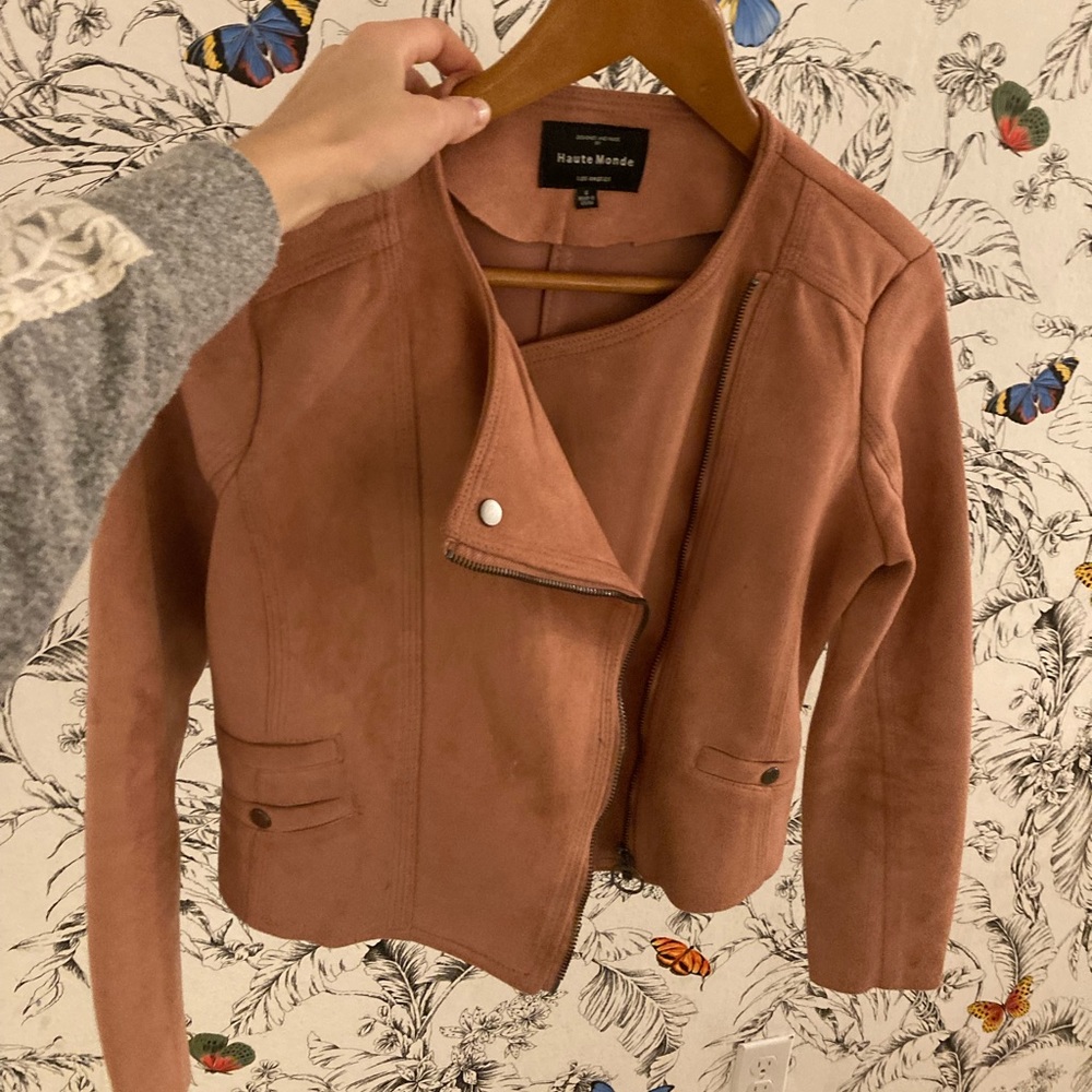 Mauve/dusty rose suede jacket